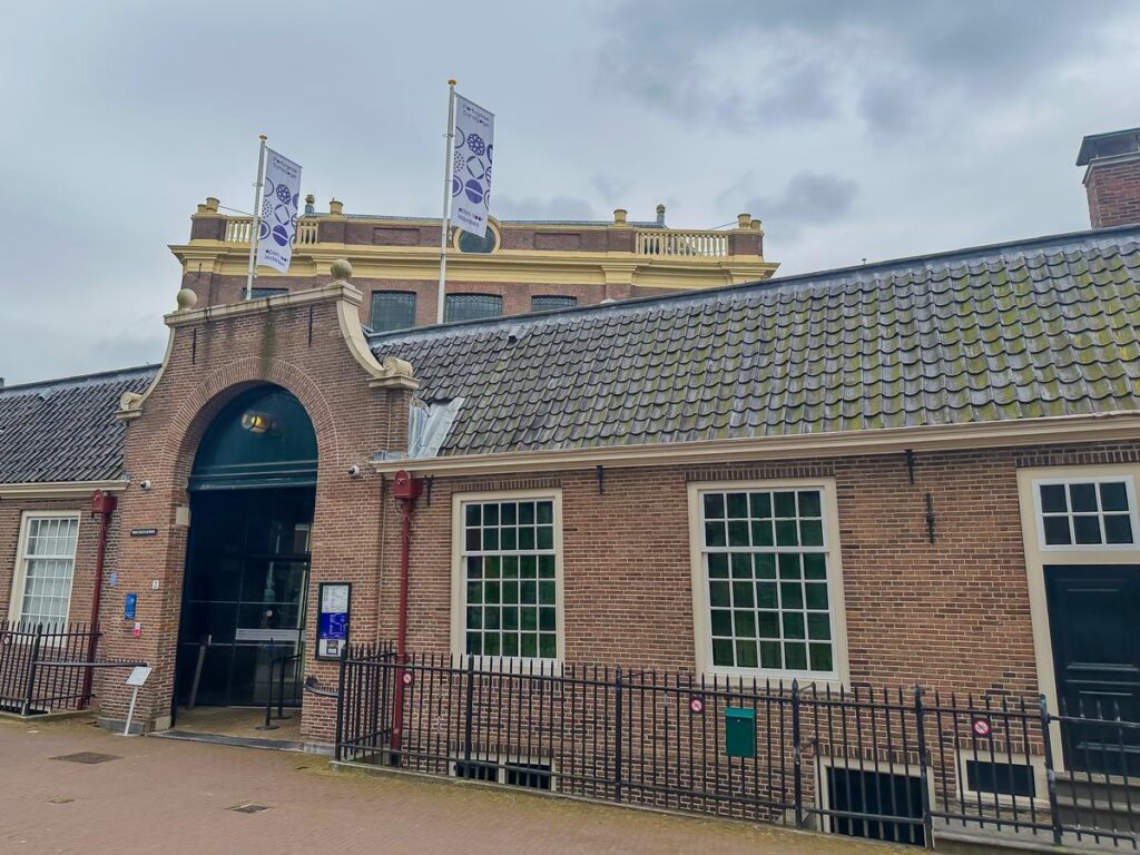 Portuguese Synagogue Amsterdam exterior view, historical landmark, Dutch architecture