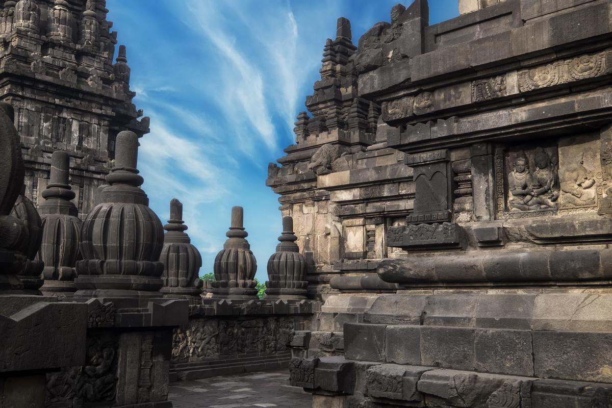 Prambanan Temple Carvings in Java, Indonesia