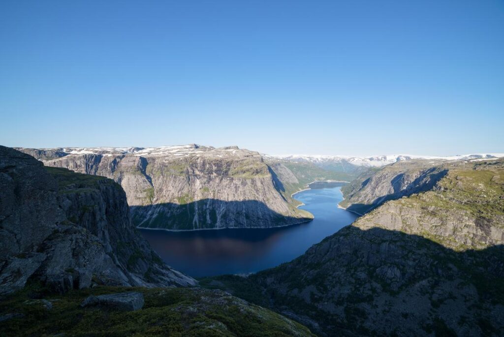 Ringedalsvatnet Lake near Trolltunga, Norway