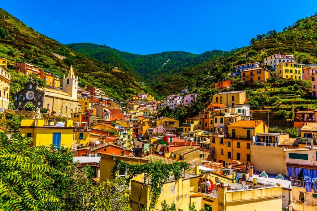 Riomaggiore Village Colorful Landscape, Cinque Terre