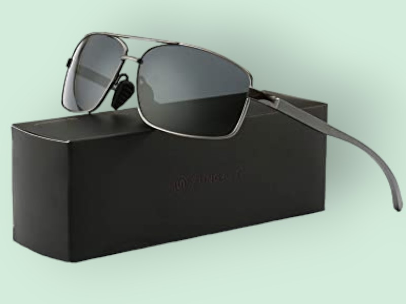 SUNGAIT Ultra Lightweight Rectangular Polarized Sunglasses UV400 Protection