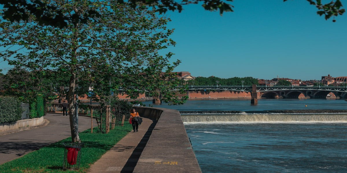 Scenic River Walk in Toulouse, France