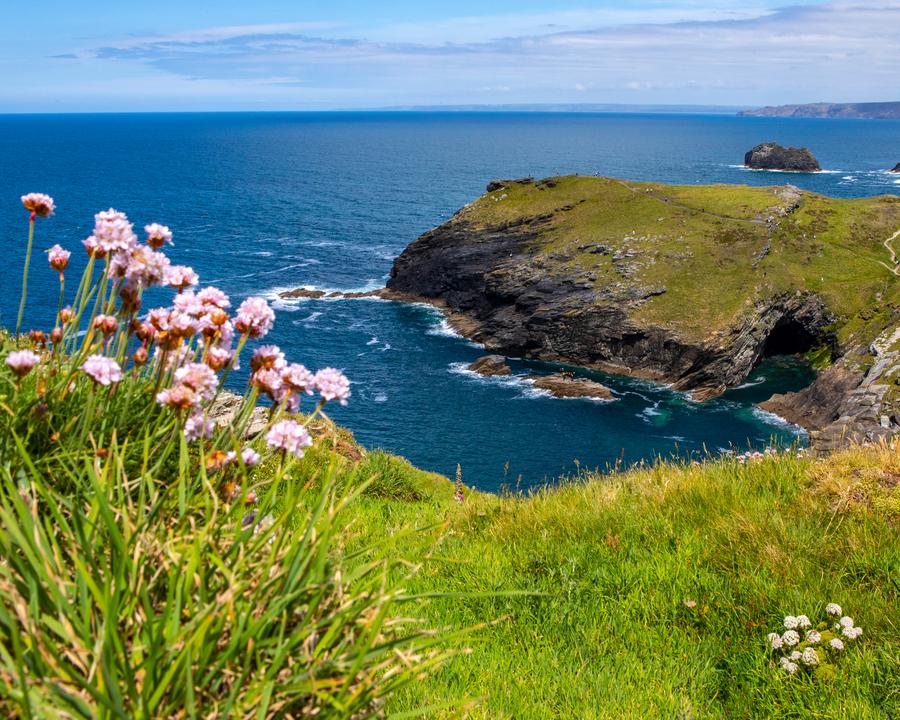 Scenic View from Tintagel Castle Cliffs