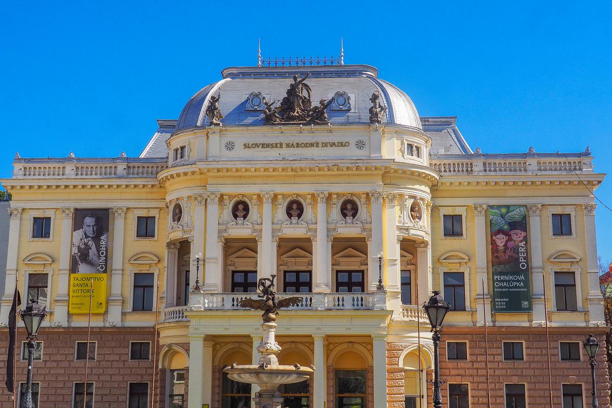 Historic Slovak National Theatre in Bratislava, cultural hub and architectural gem