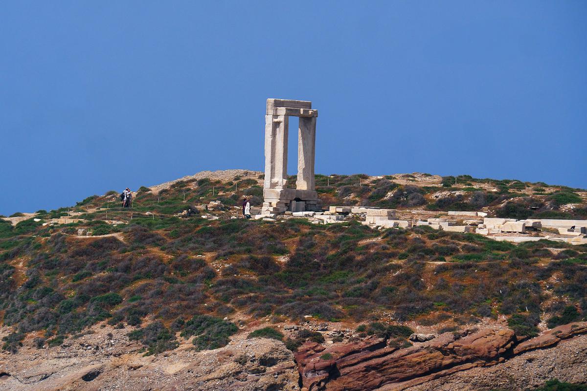 Sunset view of Temple of Apollo in Naxos, Greece – Iconic Ancient Greek Landmark