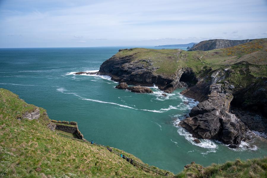 Tintagel Castle Cliffs and Turquoise Waters