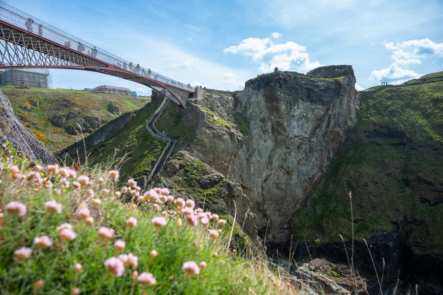 Tintagel Castle Footbridge Scenic View