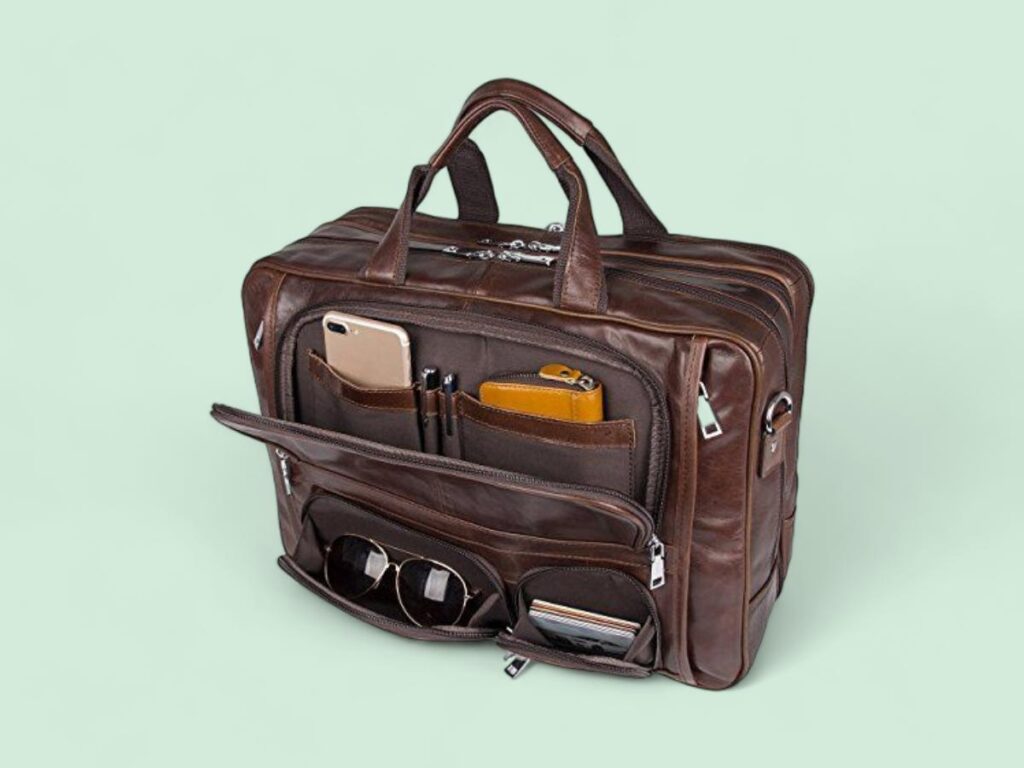 Augus Business Travel Briefcase Augus Business Travel Briefcase Genuine Leather