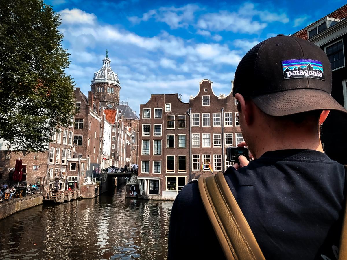 Kyle Kroeger, author of the article, captures Amsterdam's charm with GoPro