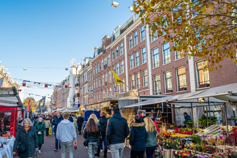 Shops and Market in Albert Cuypstraat, Amsterdam