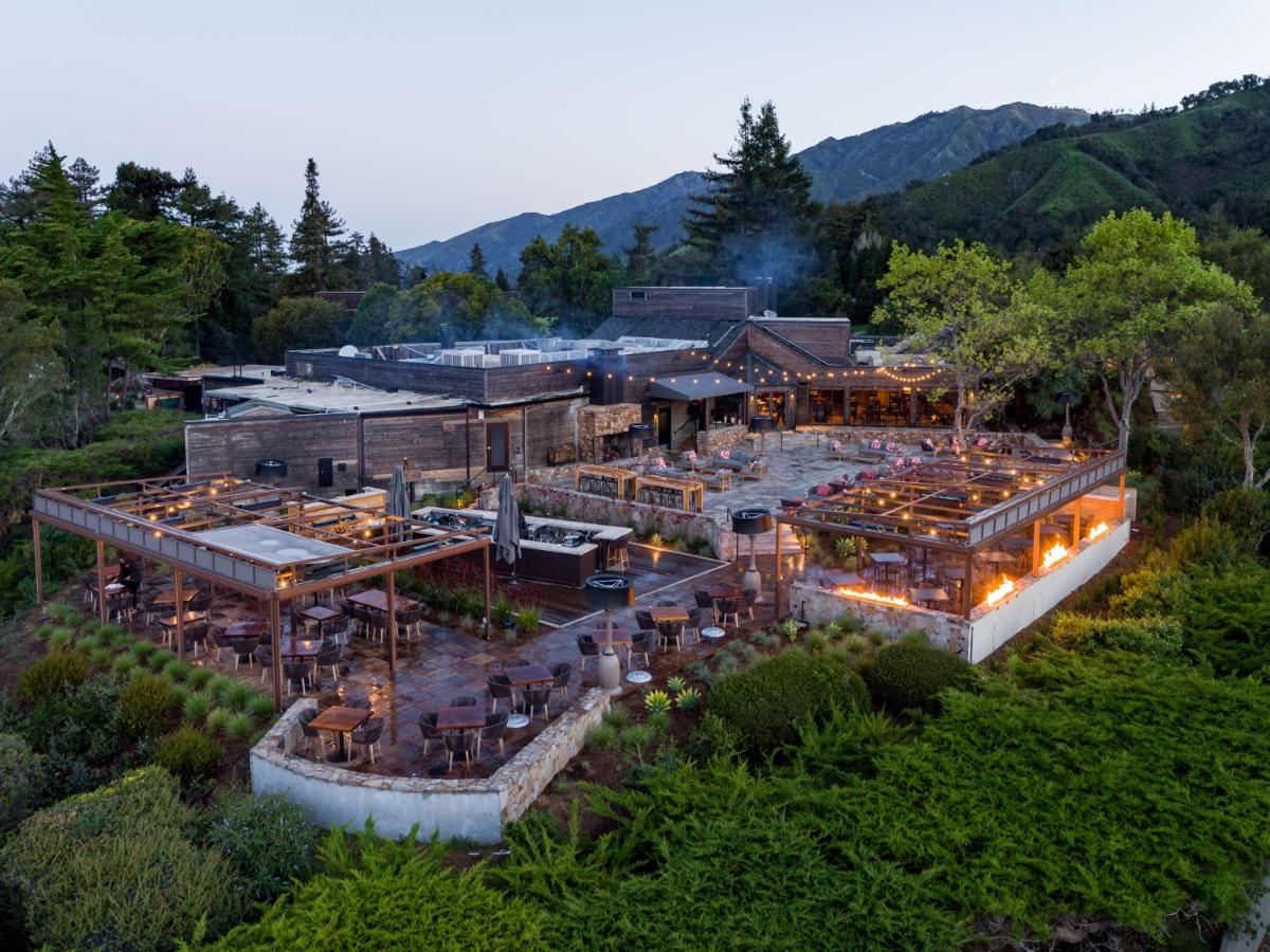 Lush green forest surrounding the Alila Ventana Big Sur resort in California