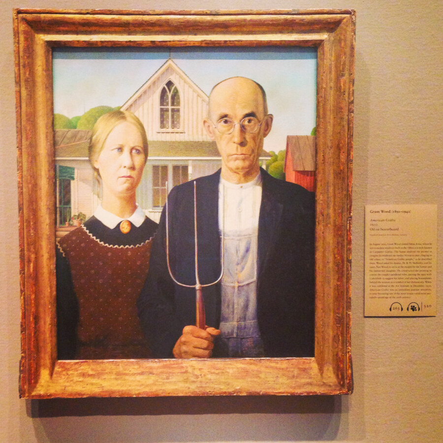 American Gothic by Grant Wood at the Art Institute of Chicago