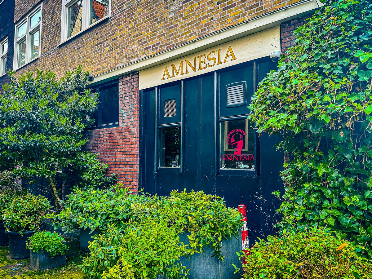 Amsterdam coffeeshop Amnesia: iconic venue in traditional Dutch architecture