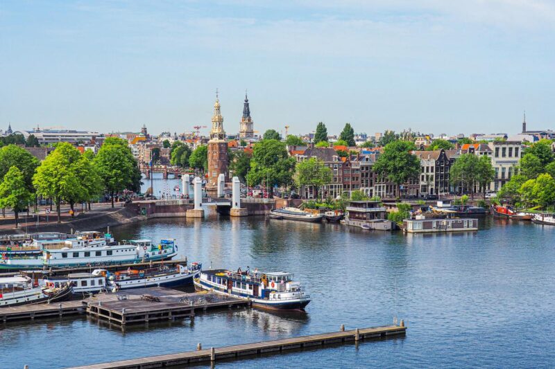 Amsterdam View from NEMO Science Rooftop