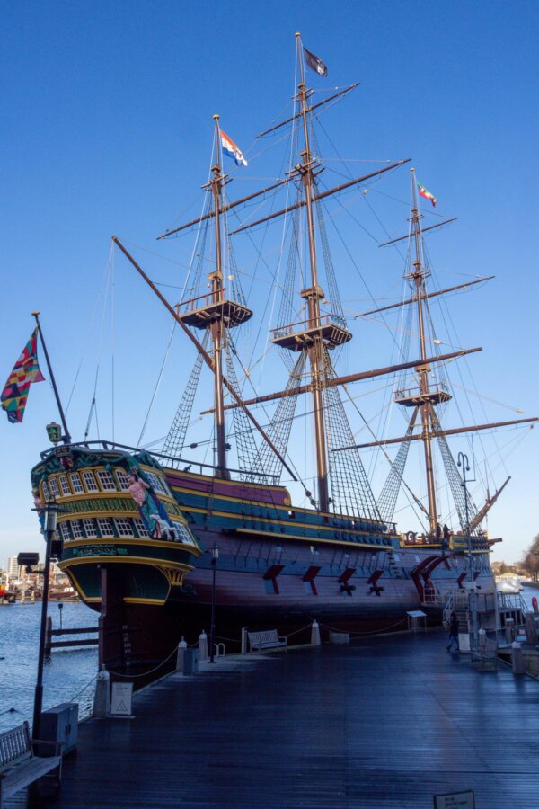Historic ship at National Maritime Museum Amsterdam