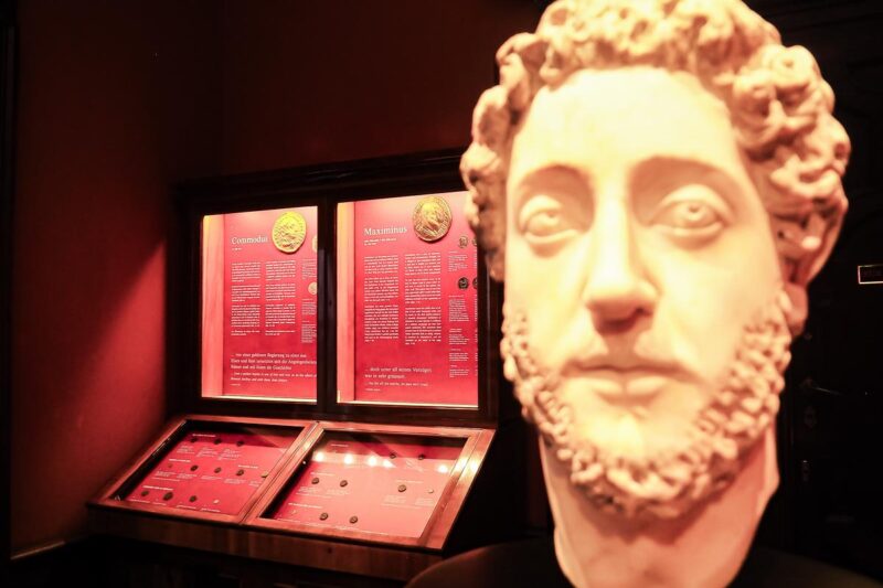 Discover Ancient Roman Bust at Kunsthistorisches Museum, Vienna - Illuminated in Warm Hues