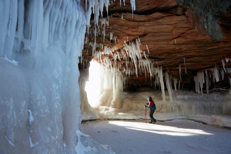Apostle Islands Ice Caves in Wisconsin, USA