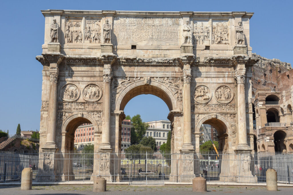 Arch of Constantine beside the Colosseum in Rome
