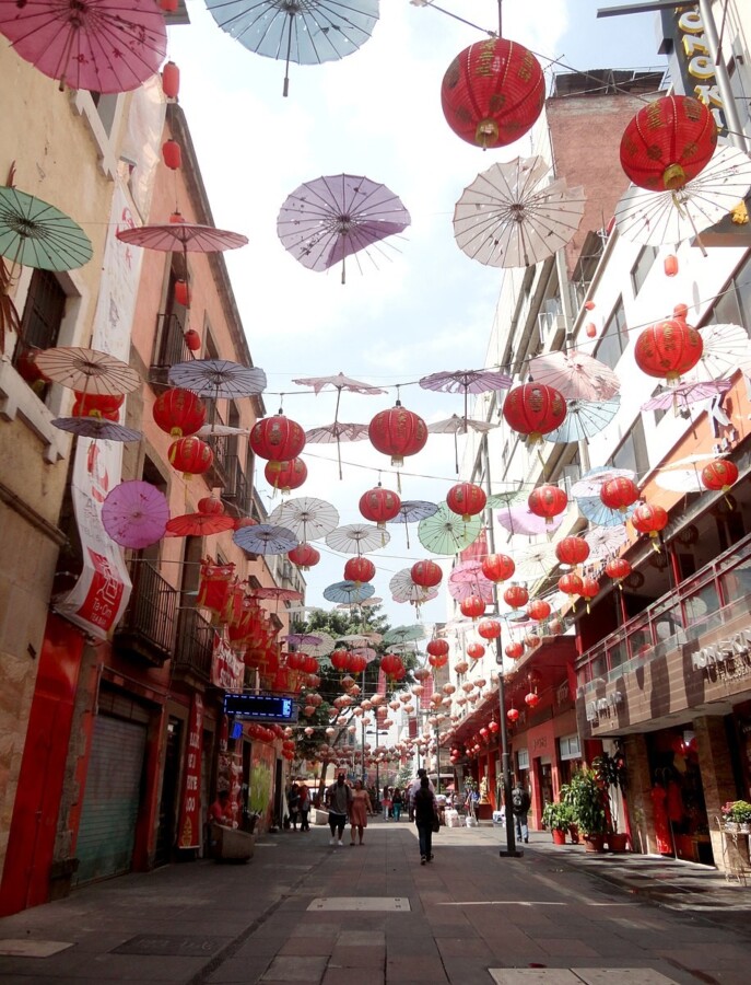 Street in Barrio Chino, Mexico