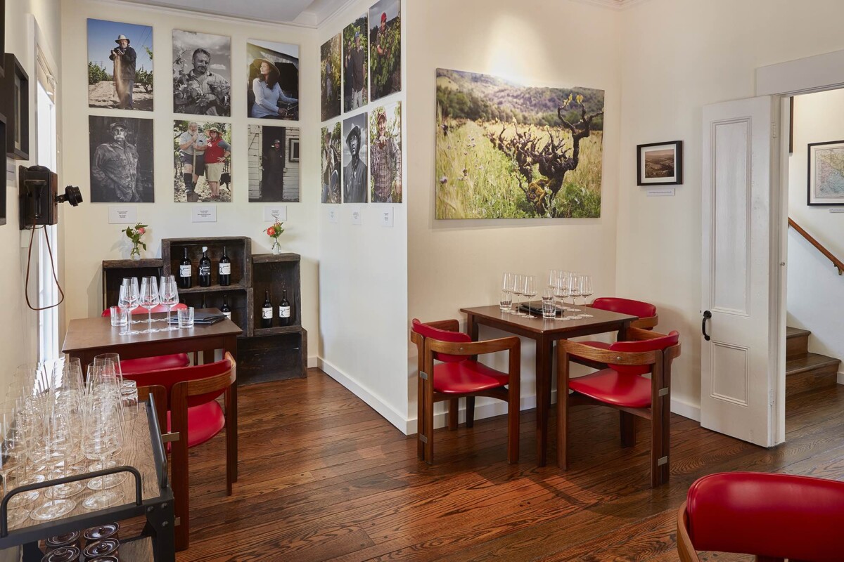 Tasting room in Bedrock Wine Co, Sonoma