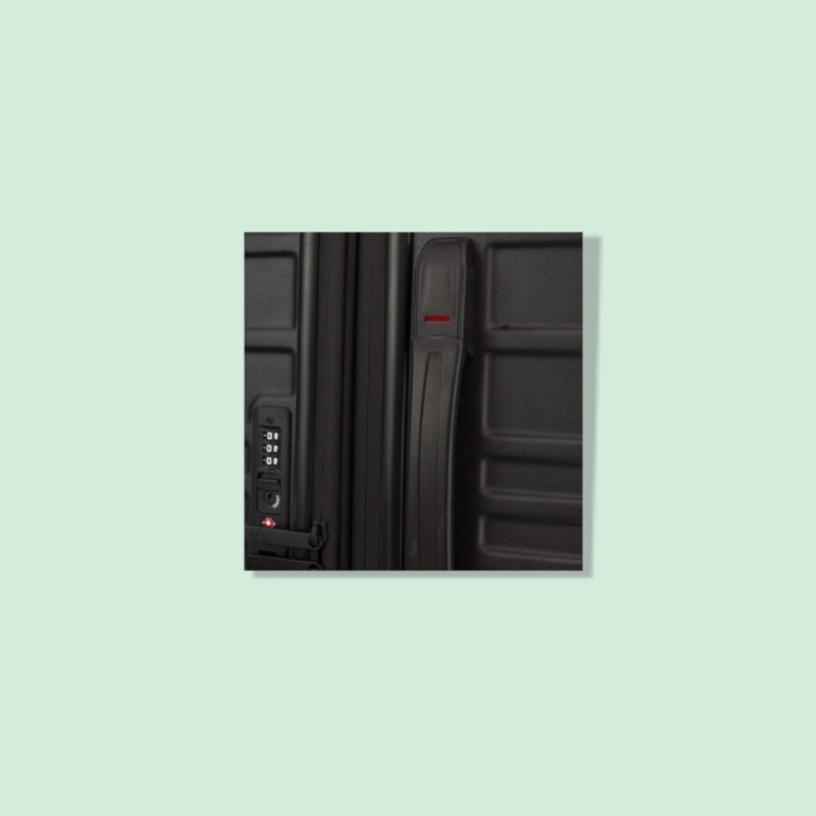 Beis Luggage in color black close-up
