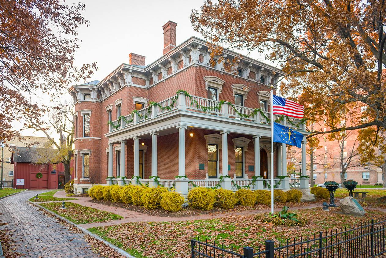 Building exterior of the Benjamin Harrison Presidential Site in Indianapolis, Indiana
