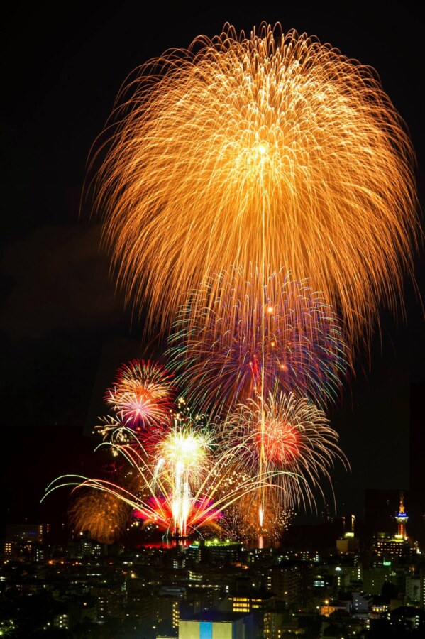 Fireworks at Beppu Hi-no-Umi Festival