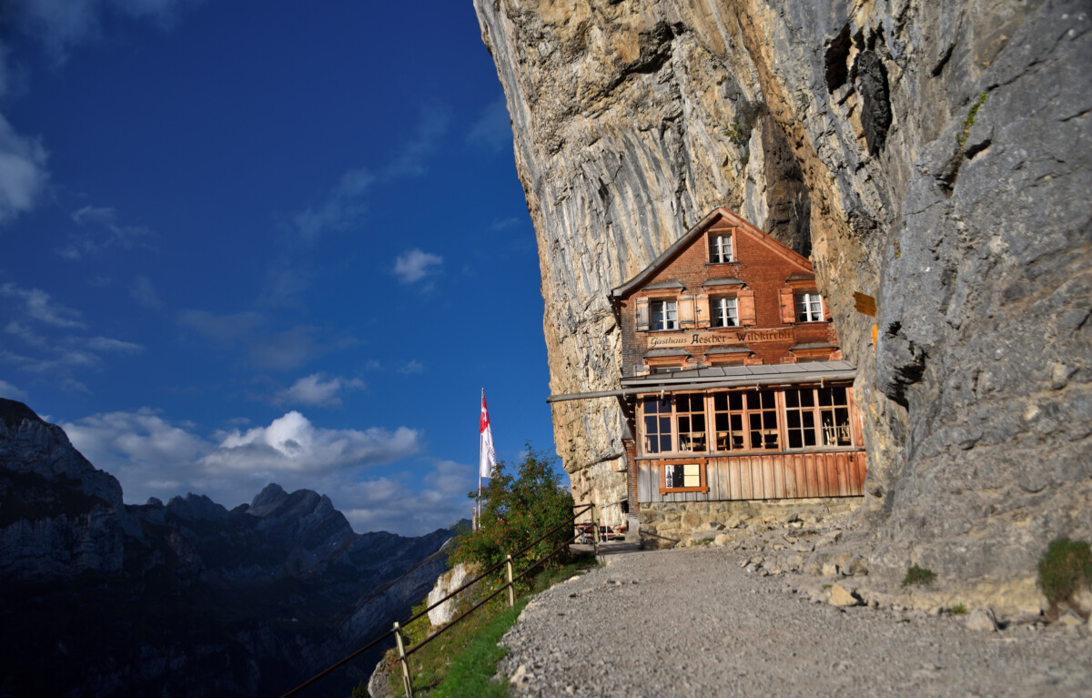Berggasthaus Aescher Wildkirchli or the Aescher - Guesthouse on the mountain in chwende, Switzerland