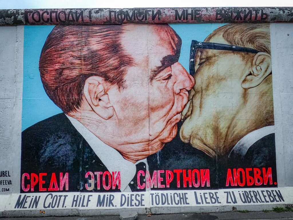 Fraternal Kiss mural, Berlin Wall, East Side Gallery attraction
