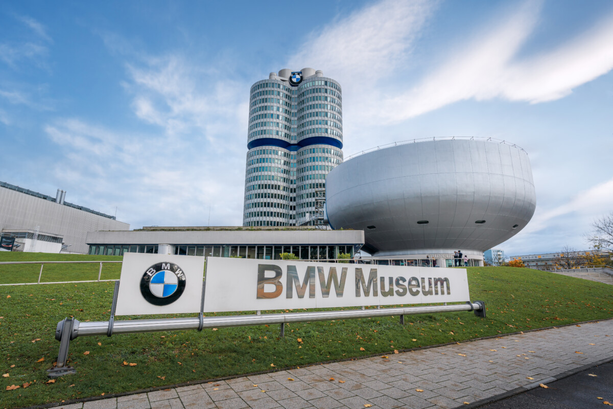 BMW Museum and BMW Headquarters building exterior in Munich, Germany