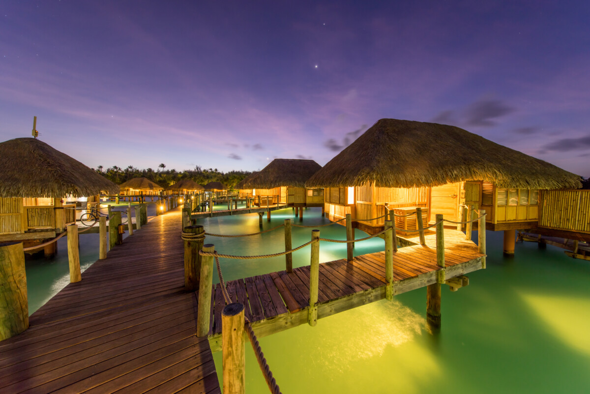 Overwater bungalows, Bora Bora, French Polynesia