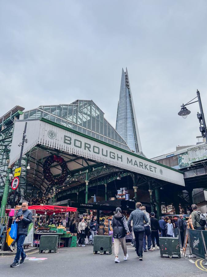 Borough Market London vibrant food market near The Shard, historic culinary destination