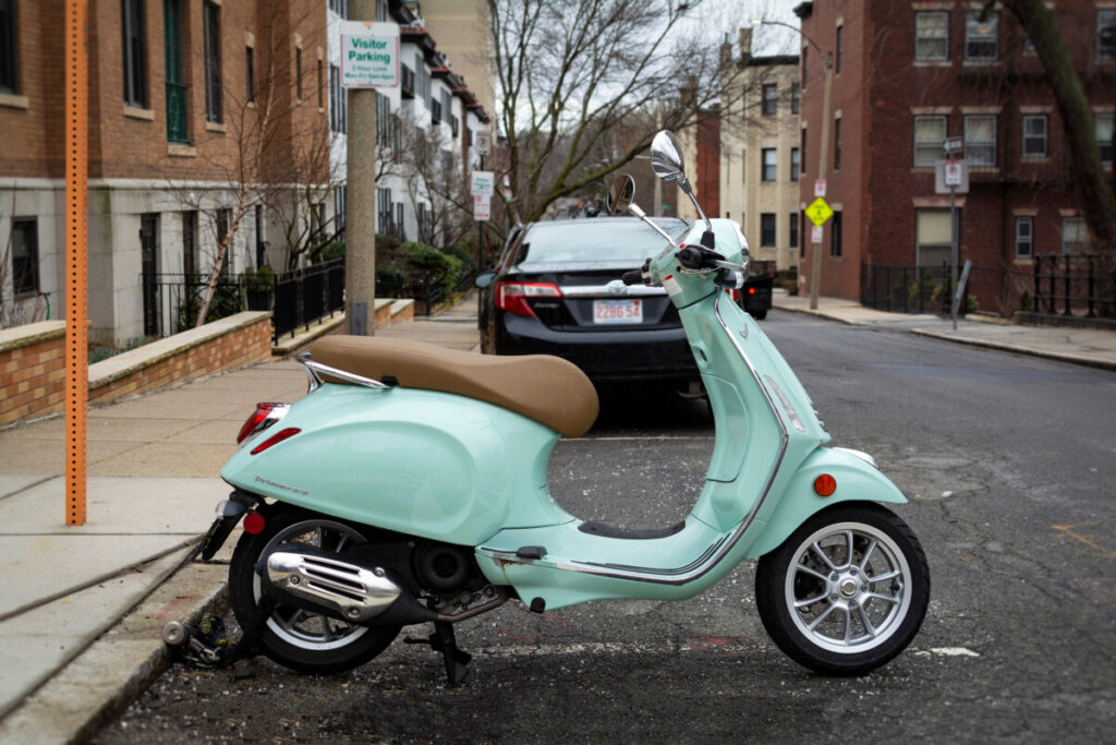 Vespa Primavera scooter in Boston, Massachusetts