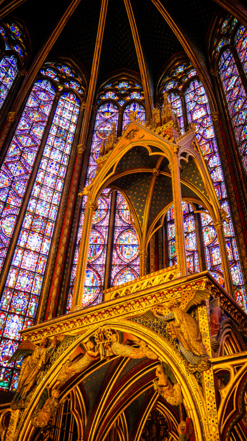 Breathtaking Gothic Architecture and Stained Glass of Sainte-Chapelle, Paris - sRGB 1365x768 medieval church.