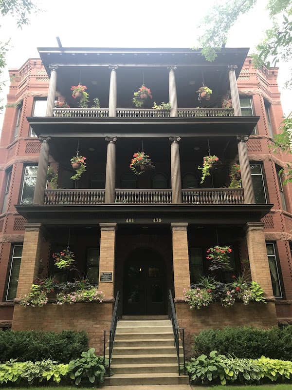 F. Scott Fitzgerald's Birthplace, Historic brick apartments with flowered balconies, among things to do in St. Paul, Minnesota.