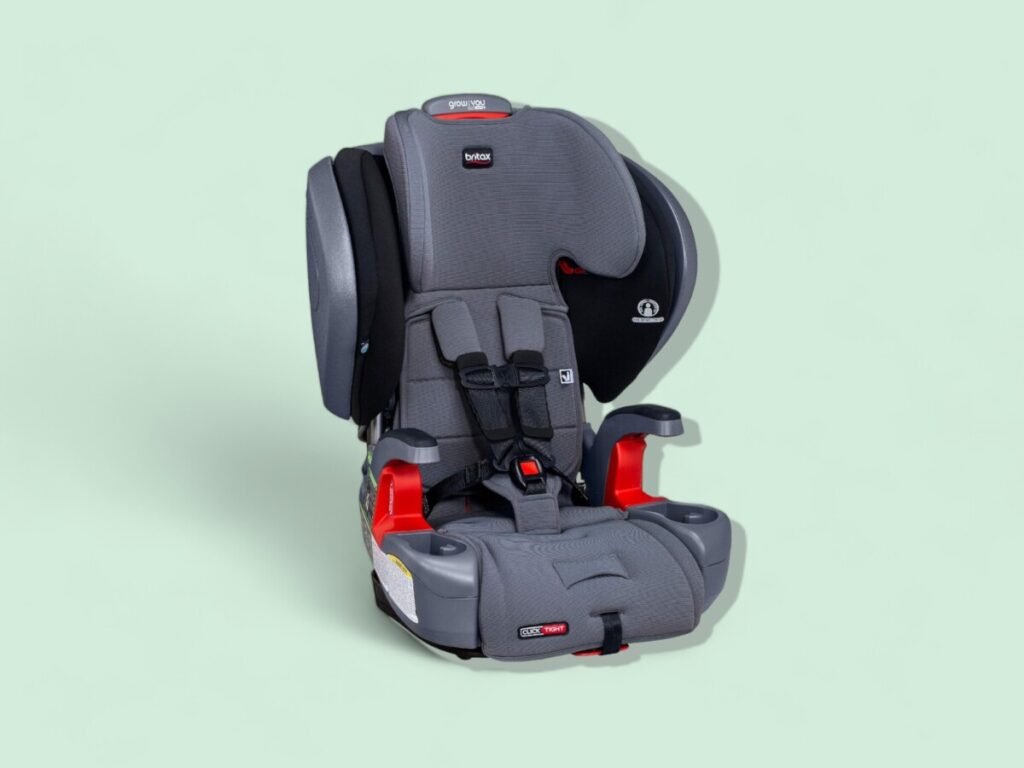 Britax Grow Car Seat on Green Background