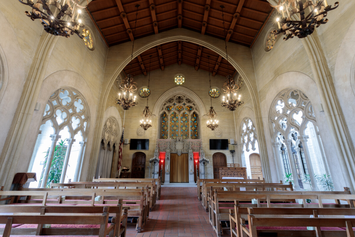 Main Chapel of Chapel of the Chimes in Oakland California