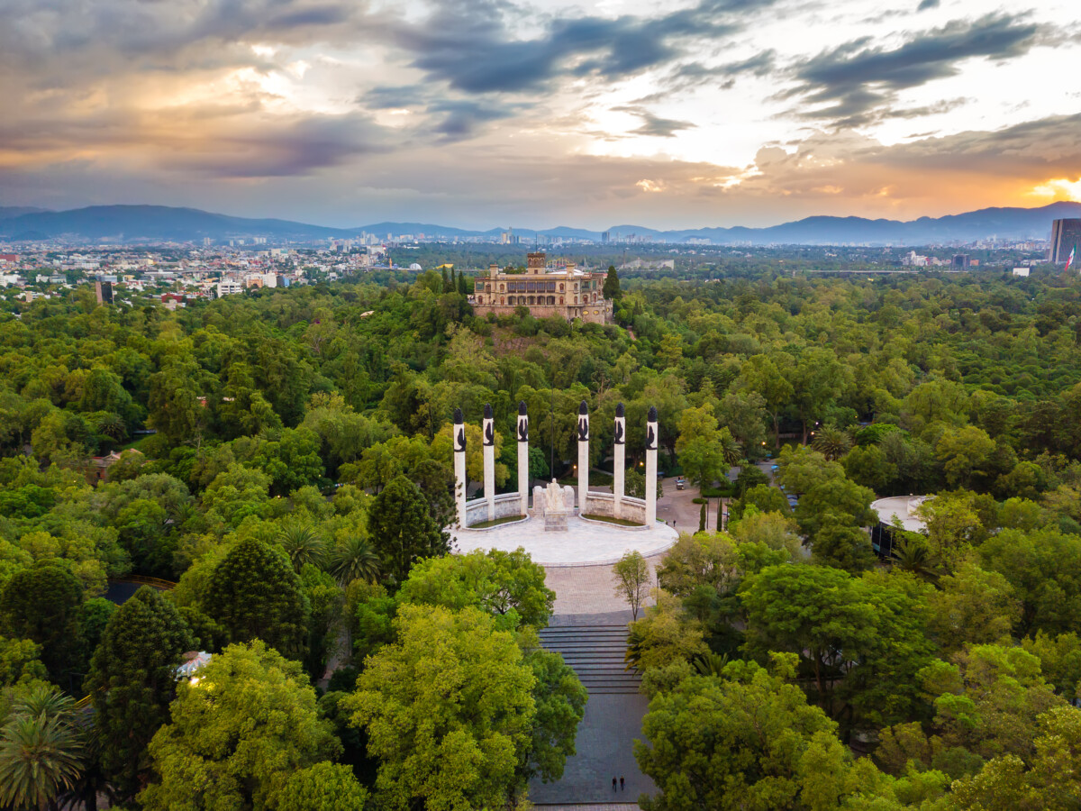 Aerial view of Chapultepec Park
