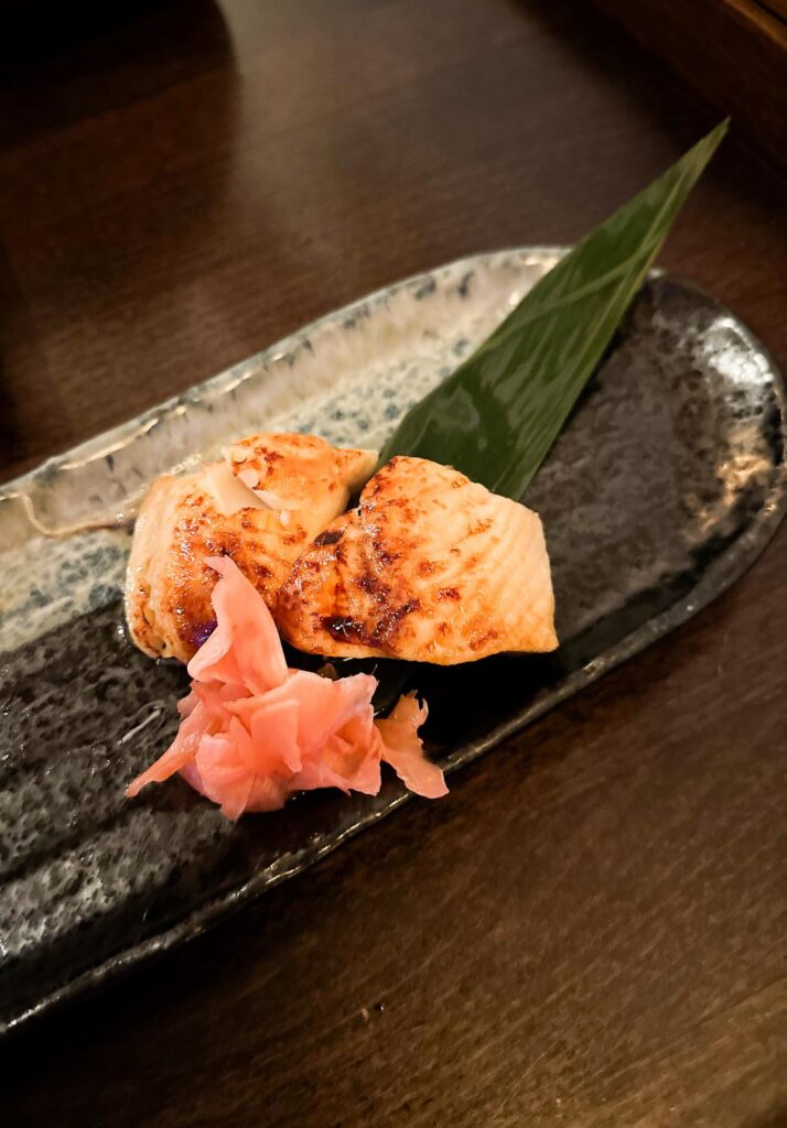 Chargrilled black cod with pickled ginger at Restaurant Kyo