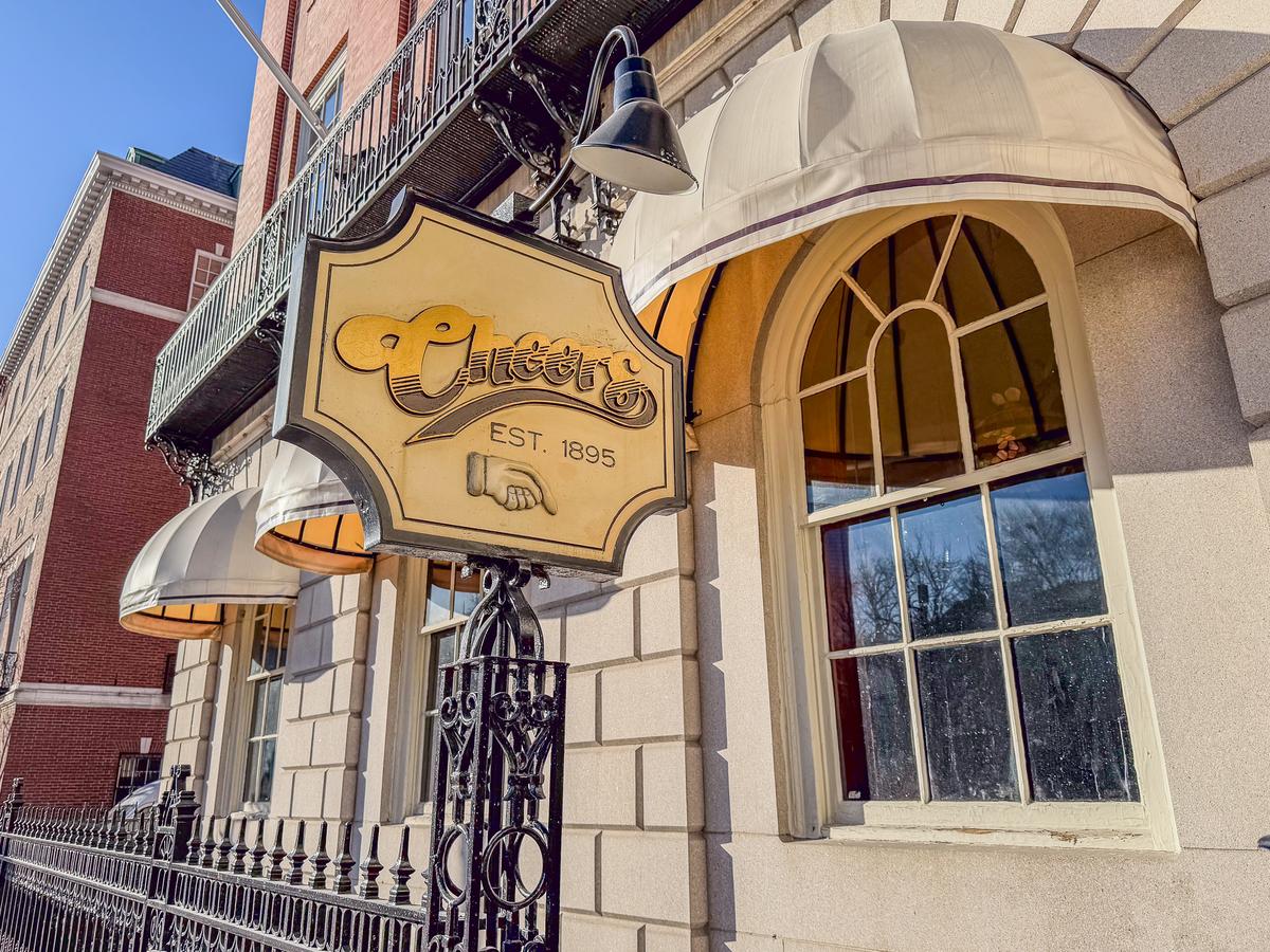 Cheers Bar Boston iconic pub on Beacon Hill that inspired the hit TV show Cheers