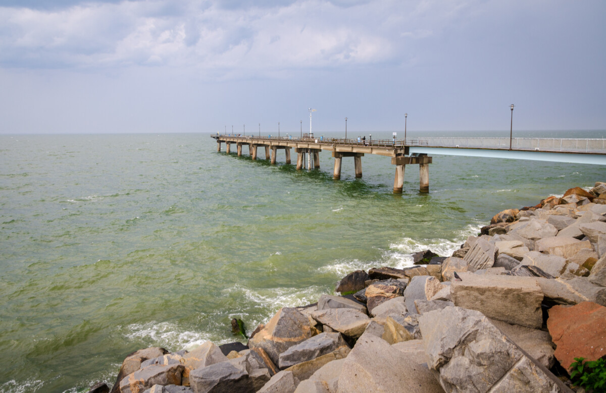 Chesapeake Bay Bridge-Tunnel and ocean view in Virginia