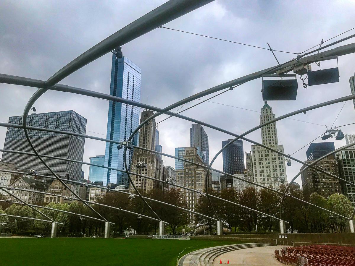Chicago skyline view from Millennium Park's Pritzker Pavilion - urban splendor (source: [Yoast](https://yoast.com/image-seo-alt-tag-and-title-tag-optimization/))