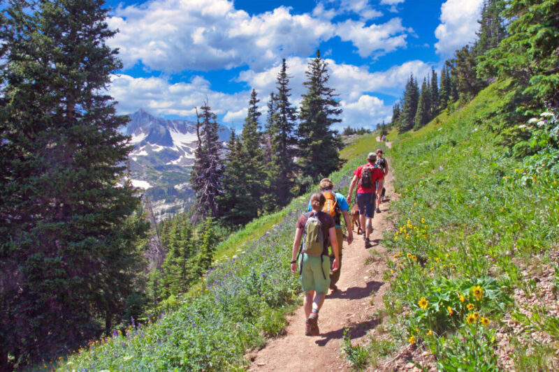 Group of Hikers Hiking in Colorado