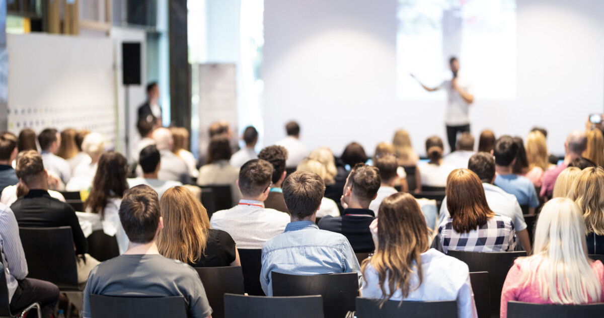 Crowd on a conference business event