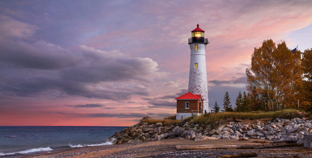 Crisp Point Lighthouse in Michigan