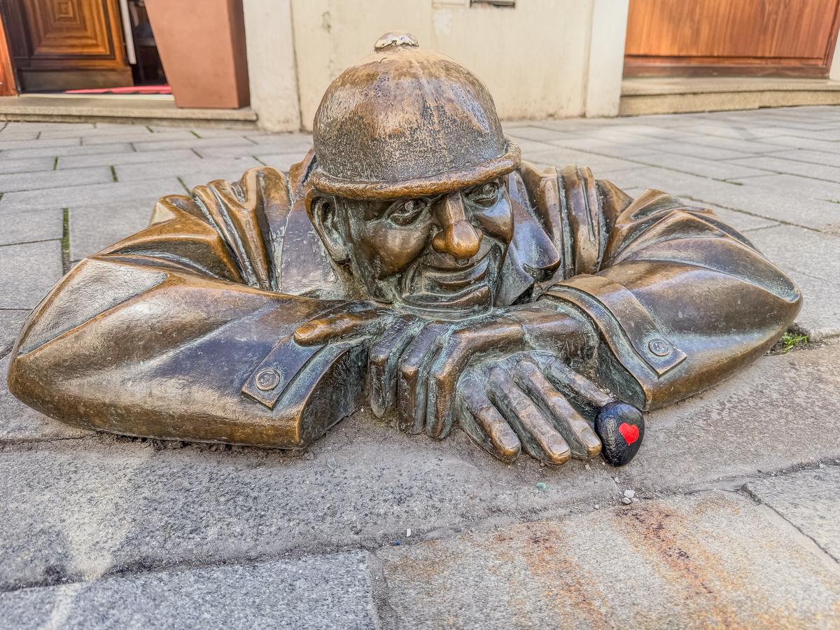 Čumil statue in Bratislava, Slovakia – A popular and quirky city attraction