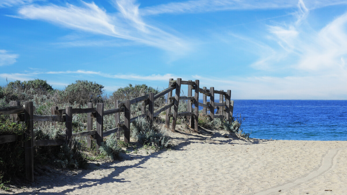 Del Monte Beach, along the central California Pacific Coast in Monterey.