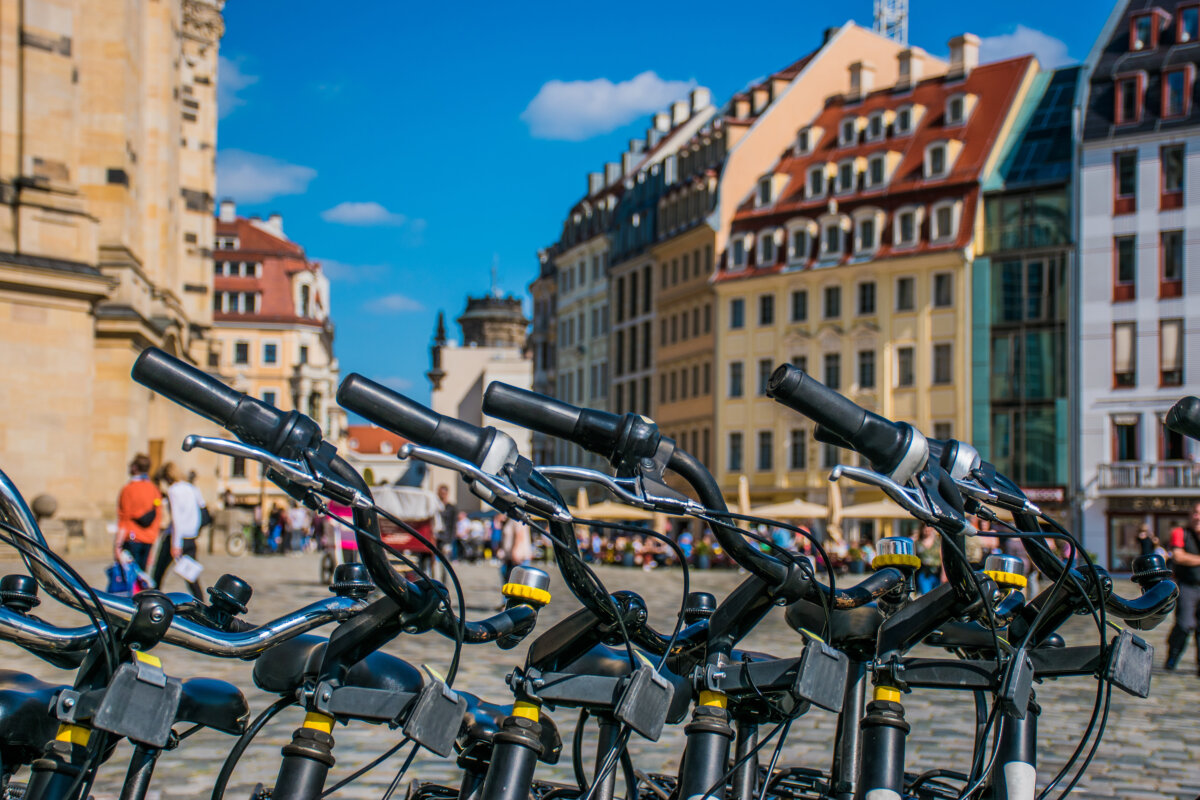 Rental Bikes in Neustadt Square, Dresden