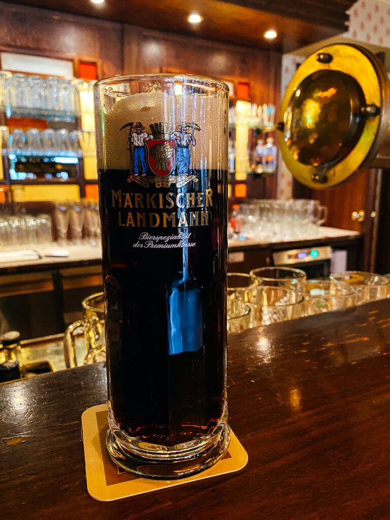 Enjoying Traditional Berlin Dark Beer at Märkischer Landmann brewery