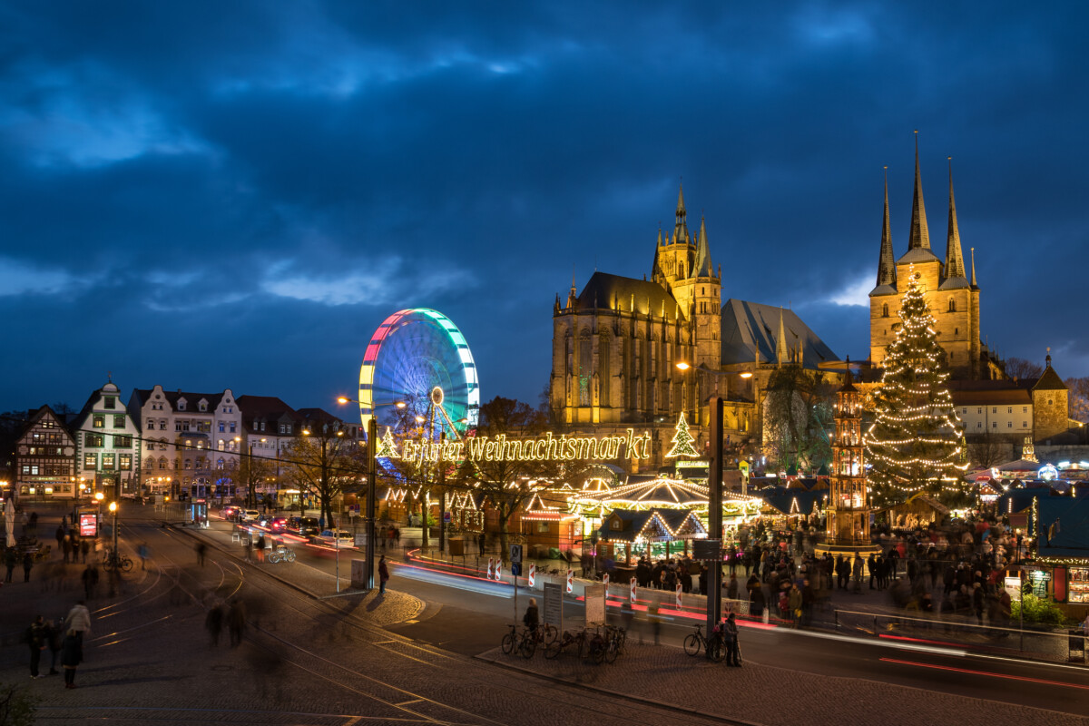 Erfurt Christmas Market at Night